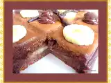 Recette Biscuit au amandes et chocolat; bananes fondantes et ganache au chocolat noir .