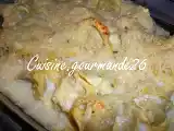 Recette Gratin de tortellinis au gorgonzola et noix sauce au parmesan