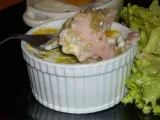 Recette Oeufs cocotte olive/jambon/fromage