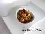 Recette Gambas flambées et riz pilaf