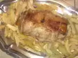 Recette Poitrine de porc roulée, rotie aux frites
