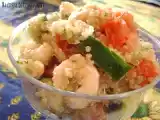 Recette Salade quinoa aux crevettes et vinaigrette citron vin blanc