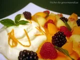 Recette Fruits frais au coulis d'orange et mousse de mascarpone