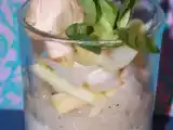 Recette Verrine salée: crème, noix de saint-jacques, pommes, endives