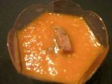 Recette Velouté de tomates aux lardons.