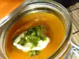 Recette Velouté de courge butternut aux patates douces et à la coriandre