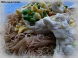 Recette Emincé d'escalope de poulet & nouilles chinoises sautées au wok