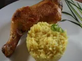 Recette Cuisse de poulet grillée et risotto aux épices de tajine