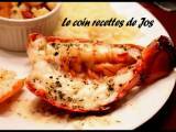 Recette Queues de homard grillées au beurre blanc, basilic et citron