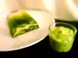 Recette Une entrée graphique et végétarienne : préssé de poireaux et mayonnaise d?avocat