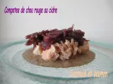 Recette Compotee de chou rouge au cidre sarrasin et saumon