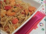 Recette Nouilles chinoises aux scampis et aux légumes