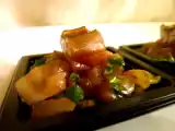 Recette Bouchées de tartare de daurade et huitres à la coriandre et maquereau caramélisé.