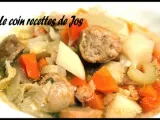 Recette Soupe repas au pomme de terre, poireaux et saucisses italienne (mijoteuse)