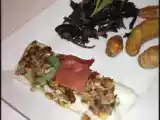 Recette Dos de cabillaud, crumble de noix, cèpes poêlés et pommes de terre grenaille de choupette