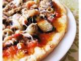 Recette Pizza aux champignons et aubergine