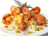 Recette Crevettes, riz pilaf et sauce curry