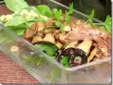Recette Aubergine grillée farcie aux epinards et confit de canard