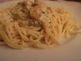 Recette Spaghettis aux crevettes et à la crème d'oseille