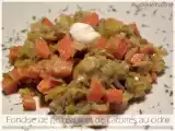 Recette Fondue de poireaux et de carottes au cidre