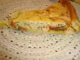 Recette *** tarte moelleuse au poulet, ricotta et aux poivrons ***