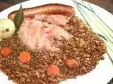 Recette Petit jambonneau aux lentilles