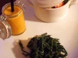 Recette Cocotte de crevettes au gingembre et saint-jacques_légumes/ananas et lait de coco