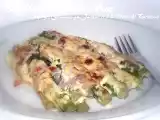 Recette Asperges vertes gratinees express au jambon blanc et creme d