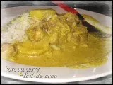 Recette Porc au curry et lait de coco