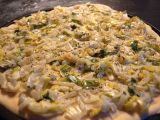 Recette Pizza aux oignons et poireau