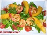 Recette salade de gambas mangue-curry