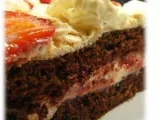 Recette Gateau d'anniversaire chocolat meringue fraises