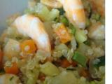 Recette Salade de quinoa et legumes aux crevettes