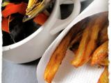 Recette Moules au poivron et au safran, frites maison