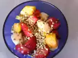 Recette Recette ! la salade de fruits express du jour : fraises, pommes, mangue