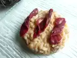 Recette Risotto raisins, figues, noix et magret de canard fumé.