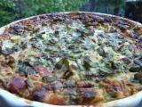 Recette Clafouti à l'ail des ours, parmesan et jambon - et pesto d'ail des ours