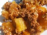 Recette Crumble mangue, ananas et gingembre frais