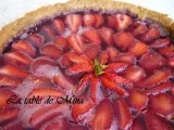 Recette Tarte aux fraises en gelée de vin rouge