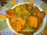 Recette Tagine courgette, patate douce, raisins