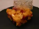 Recette Tartare mangue/framboises tuile transparente