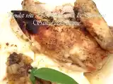 Recette Poulet roti a l'orange et a la pomme - sauge et cognac
