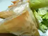 Recette Samossas à la fondue de poivrons et feta.