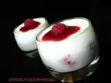 Recette Panna cotta aux framboises.