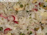 Recette Salade de riz au thon, radis et coeur de palmier
