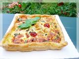 Recette Une tarte moutarde au basilic comté et tomates....