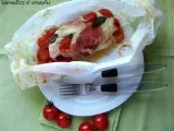 Recette Papillote de poulet, tomate et mozzarella