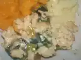 Recette Omelette exotique, chèbvre coco poireau