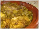 Recette Tajine de poulet au citron confit et olives