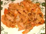 Recette Pâtes au surimi sauce persillade tomate